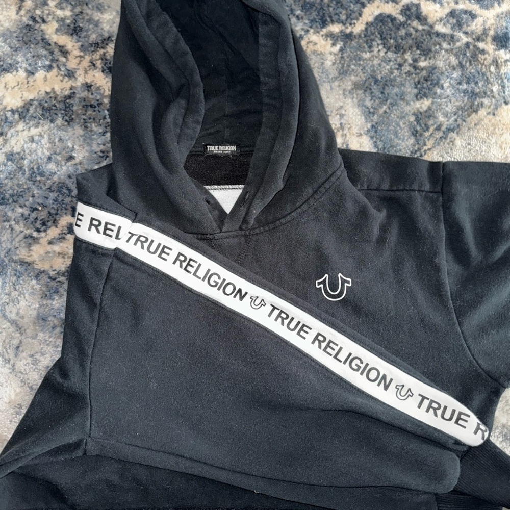 True Religion Cropped Black Pullover